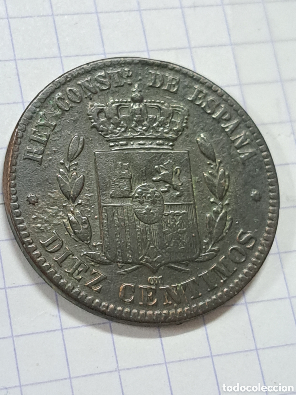 Monedas de Espa&ntilde;a: 10 c&eacute;ntimos de Alfonso XII a&ntilde;o 1879 - Foto 2