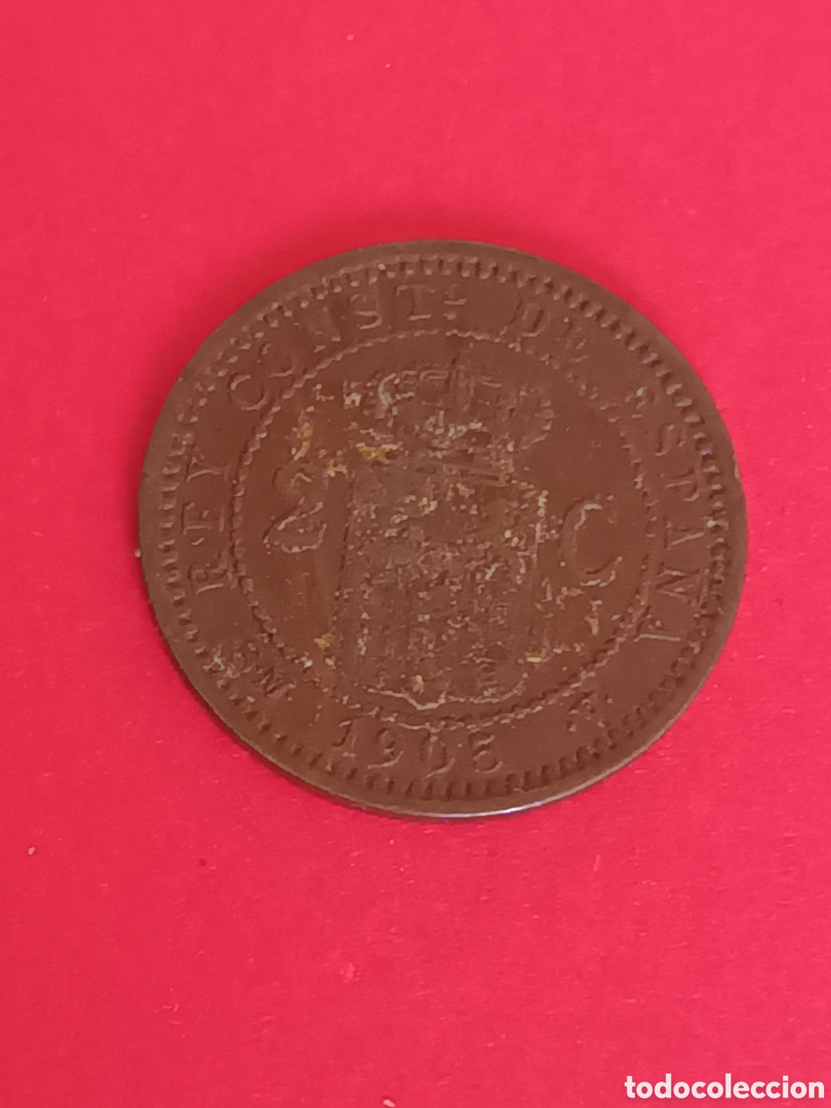 Monedas de Espa&ntilde;a: ALFONSO XIII. 2 C&Eacute;NTIMOS DE 1905.*05* SMV. - Foto 2