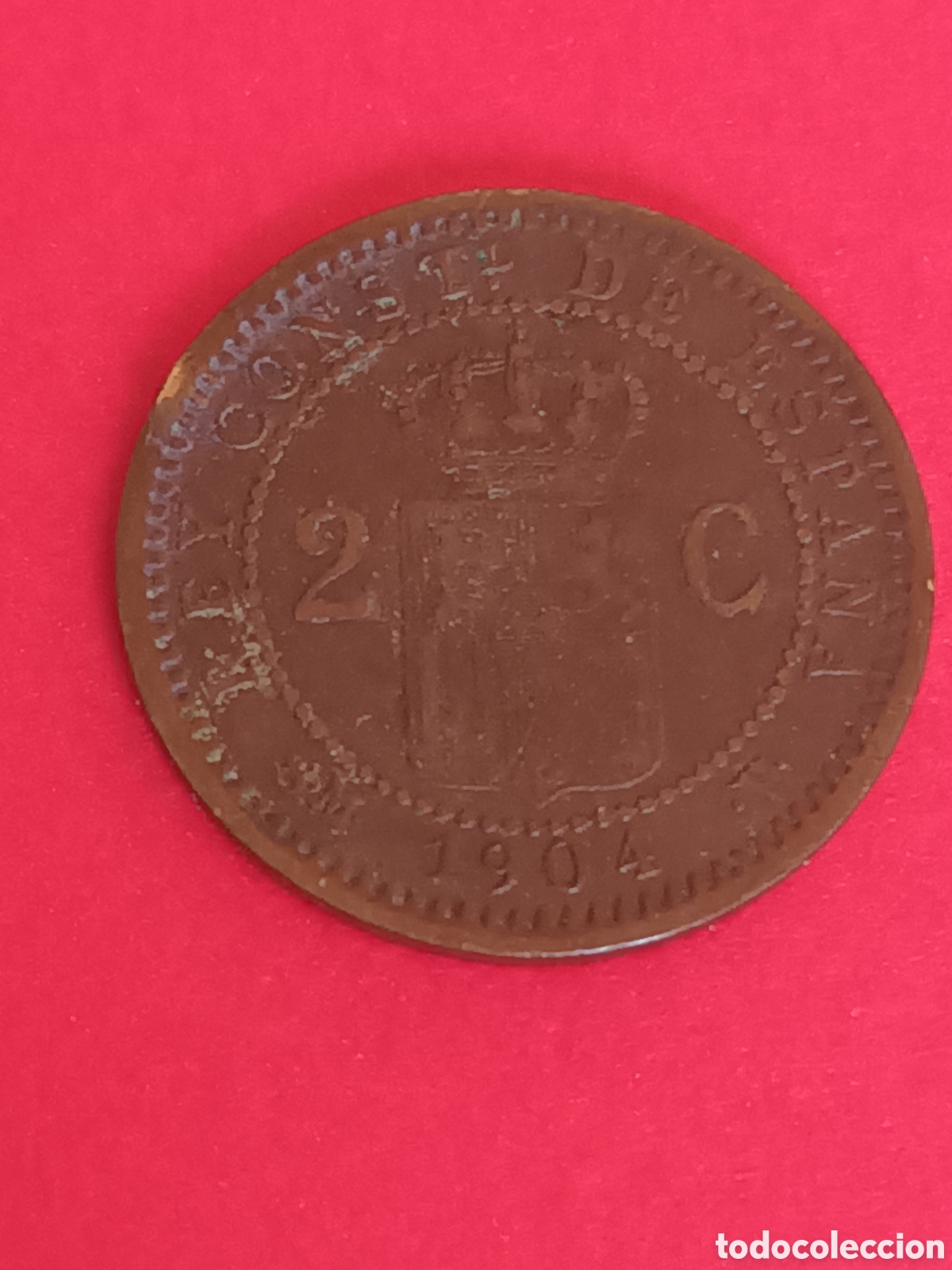 Monedas de Espa&ntilde;a: ALFONSO XIII. 2 C&Eacute;NTIMOS DE 1904. *04* SMV. - Foto 2