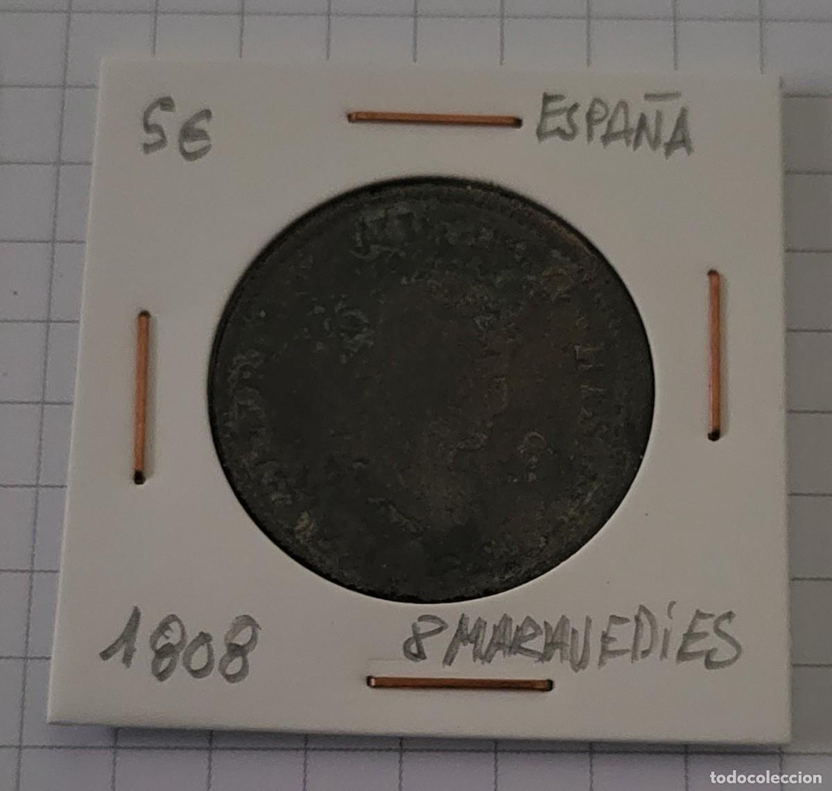 Monedas de Espa&ntilde;a: MONEDA DE ESPA&Ntilde;A 1808 8 MARAVEDIES SIN FORMA - Foto 1