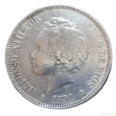 Monedas de España: MONEDA DE 5 PESETAS PLATA, ALFONSO XIII, 1894 PG V, *18 94
