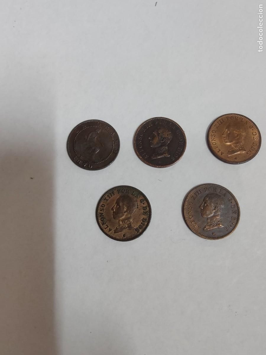 Monedas de Espa&ntilde;a: Lote de conjunto de 5 monedas de 1 centimo - Foto 2