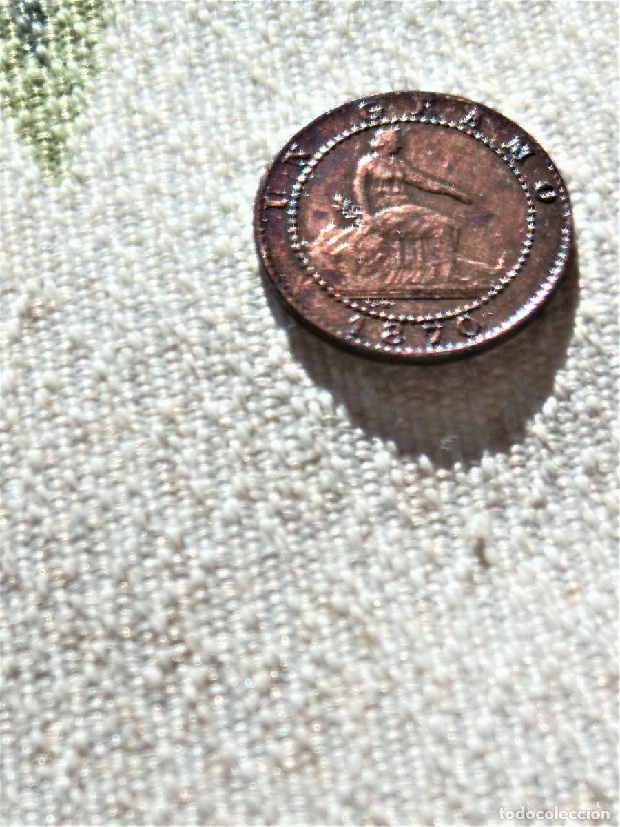 Monedas de Espa&ntilde;a: 1 centimo Barcelona 1870,Gobierno Provisional - Foto 1