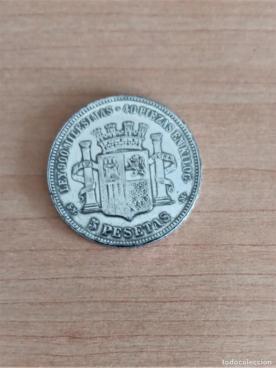 Monedas de Espa&ntilde;a: 5 pesetas Madrid 1869 Replica - Foto 2