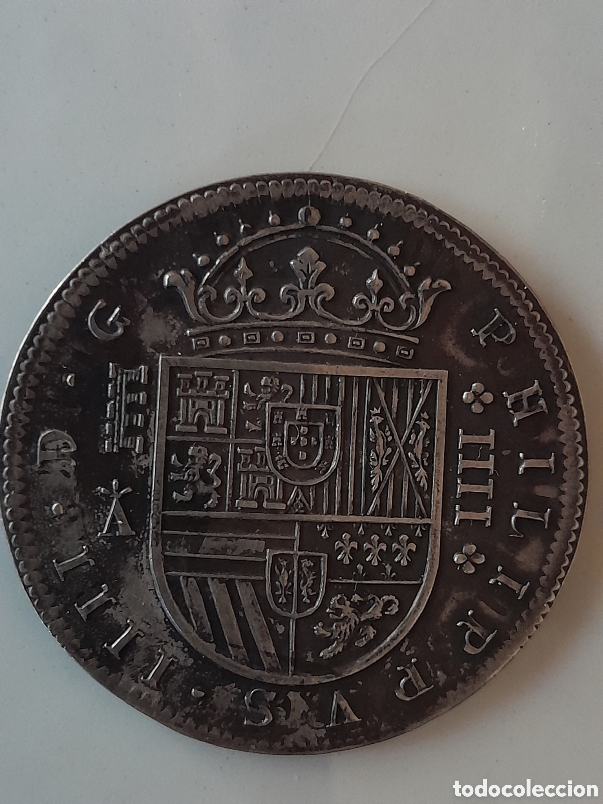 Monedas de Espa&ntilde;a: 4 reales felipe 4 escuela de grabadores.Aci&ntilde;ada en el siglo 19