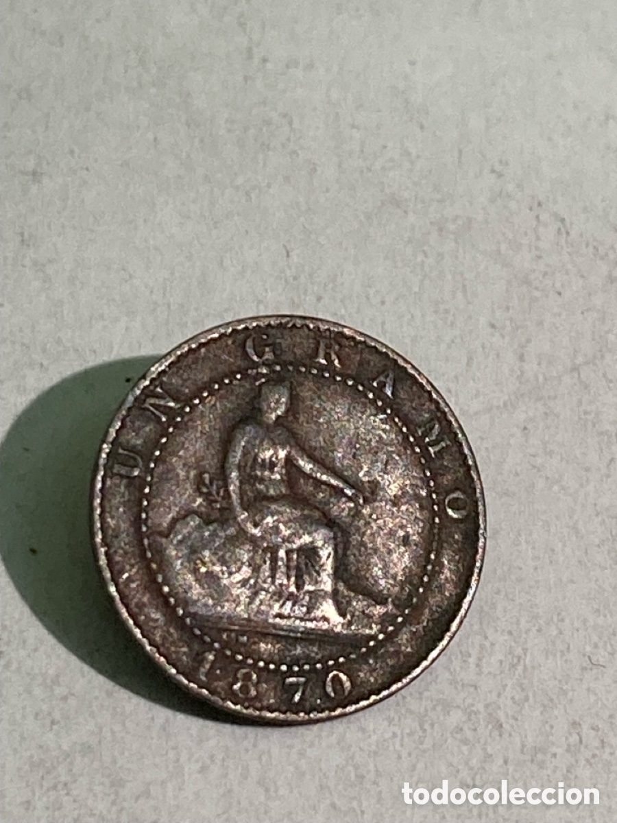 Monedas de Espa&ntilde;a: Moneda de 1 c&eacute;ntimo 1870 L50 - Foto 1