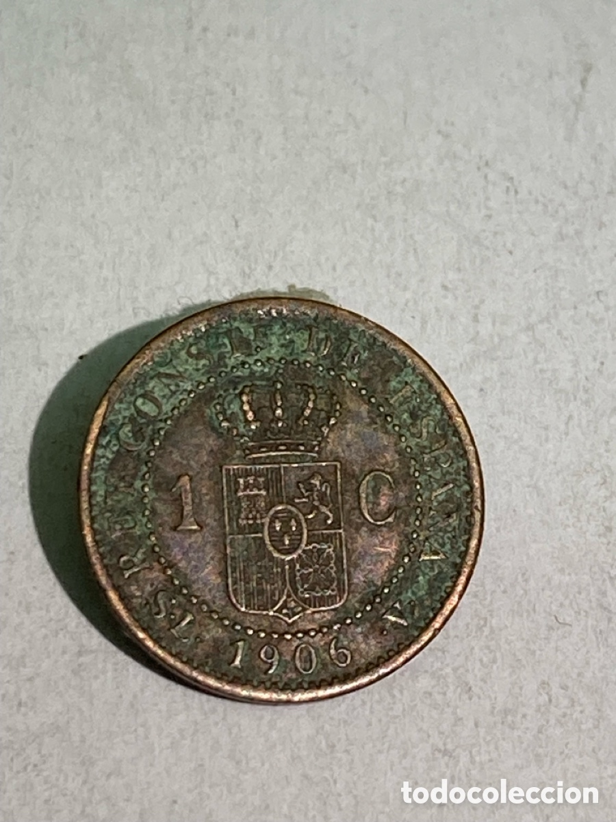 Monedas de Espa&ntilde;a: Moneda de 1 cent&eacute;simo 1906 L50 - Foto 1