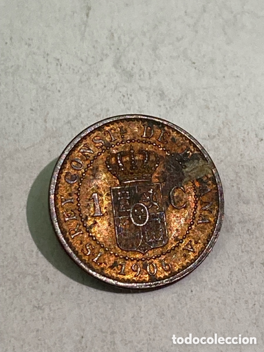 Monedas de Espa&ntilde;a: Moneda 1centimo 1906 L50 - Foto 1