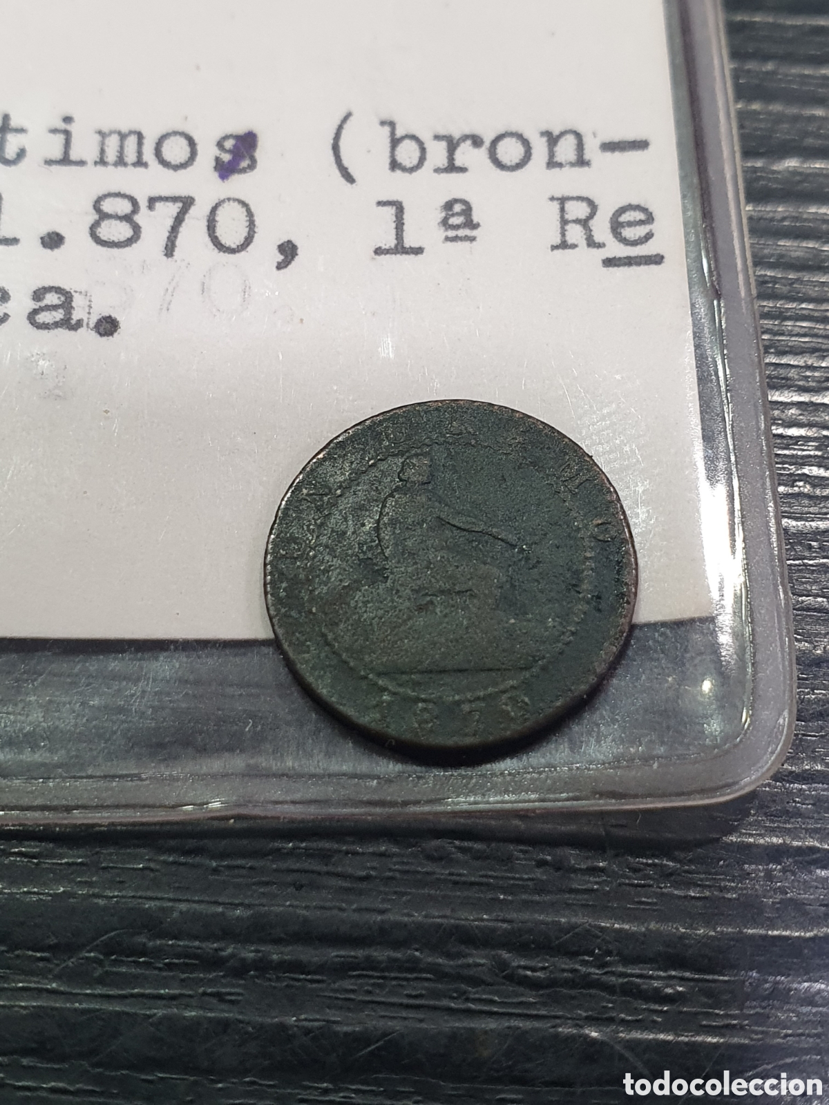 Monedas de Espa&ntilde;a: Moneda 1 c&eacute;ntimo. 1870. 1a Rep&uacute;blica. (L8) - Foto 2