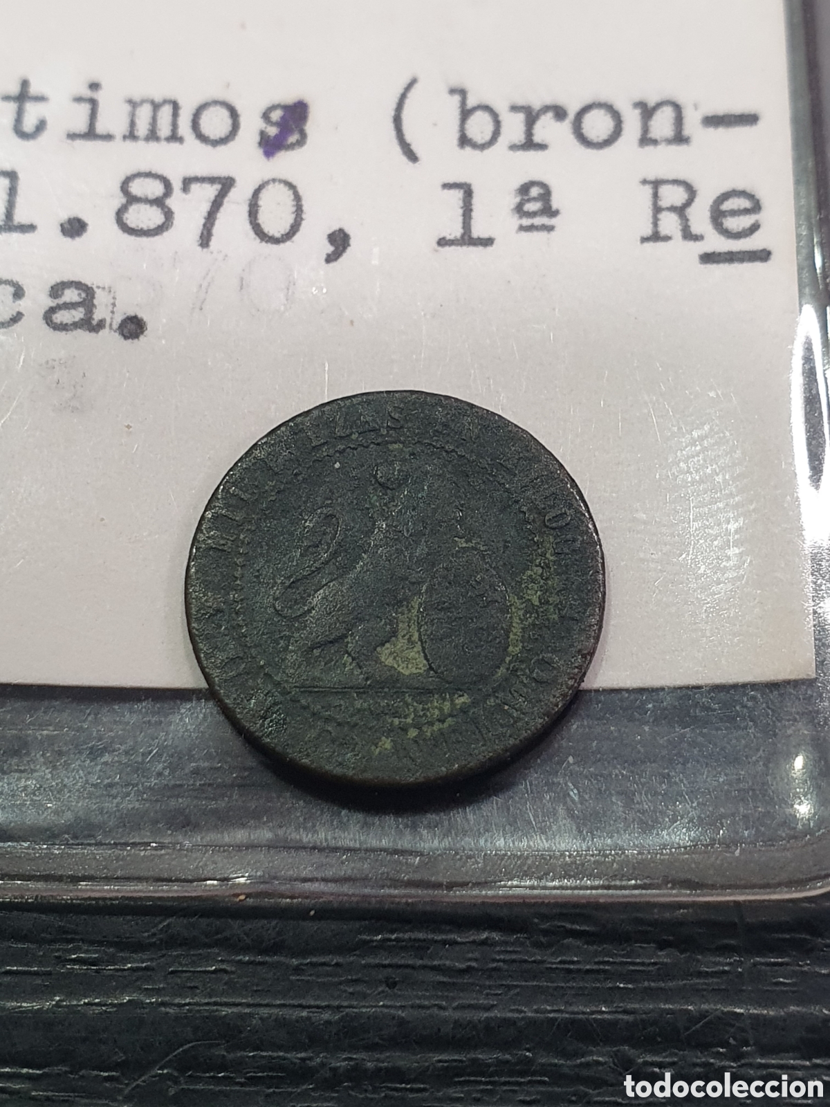 Monedas de Espa&ntilde;a: Moneda 1 c&eacute;ntimo. 1870. 1a Rep&uacute;blica. (L8) - Foto 1