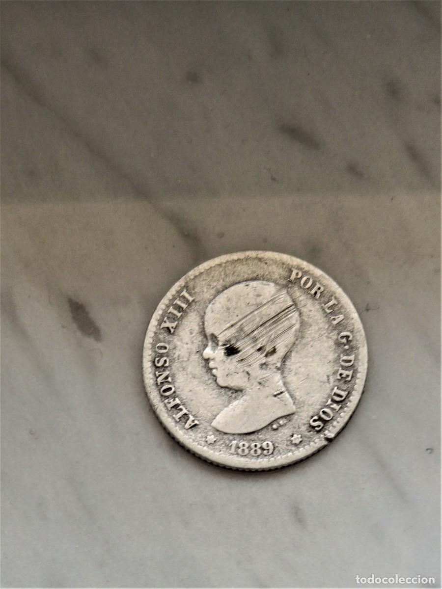 Monedas de Espa&ntilde;a: 1 peseta 1889(89) de plata MPM - Foto 1
