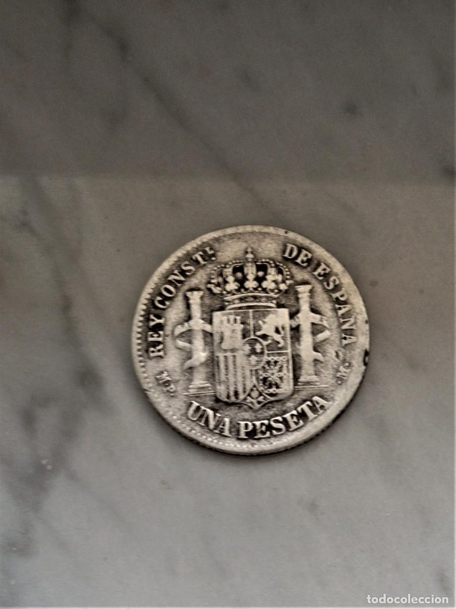 Monedas de Espa&ntilde;a: 1 peseta 1889(89) de plata MPM - Foto 2