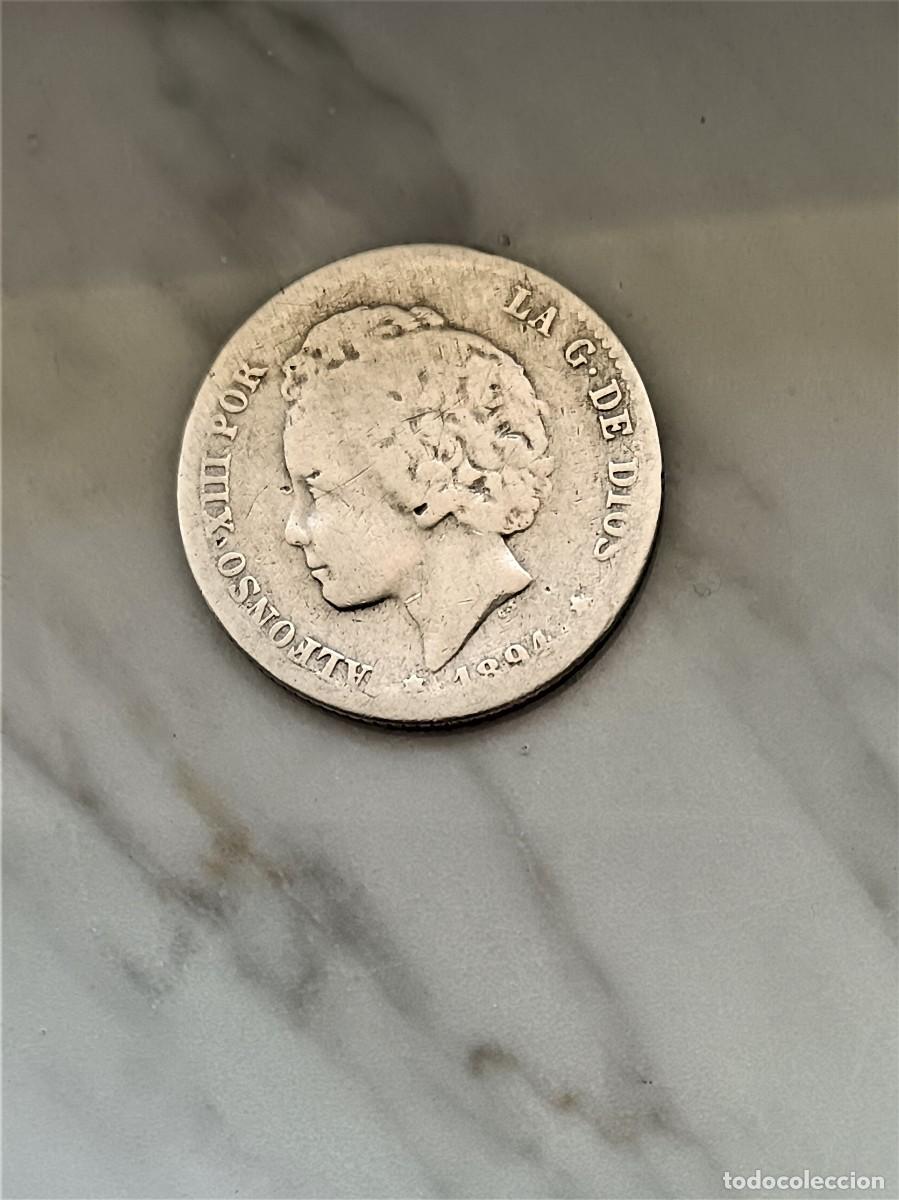 Monedas de Espa&ntilde;a: 1 peseta 1894 de plata PGV. - Foto 1