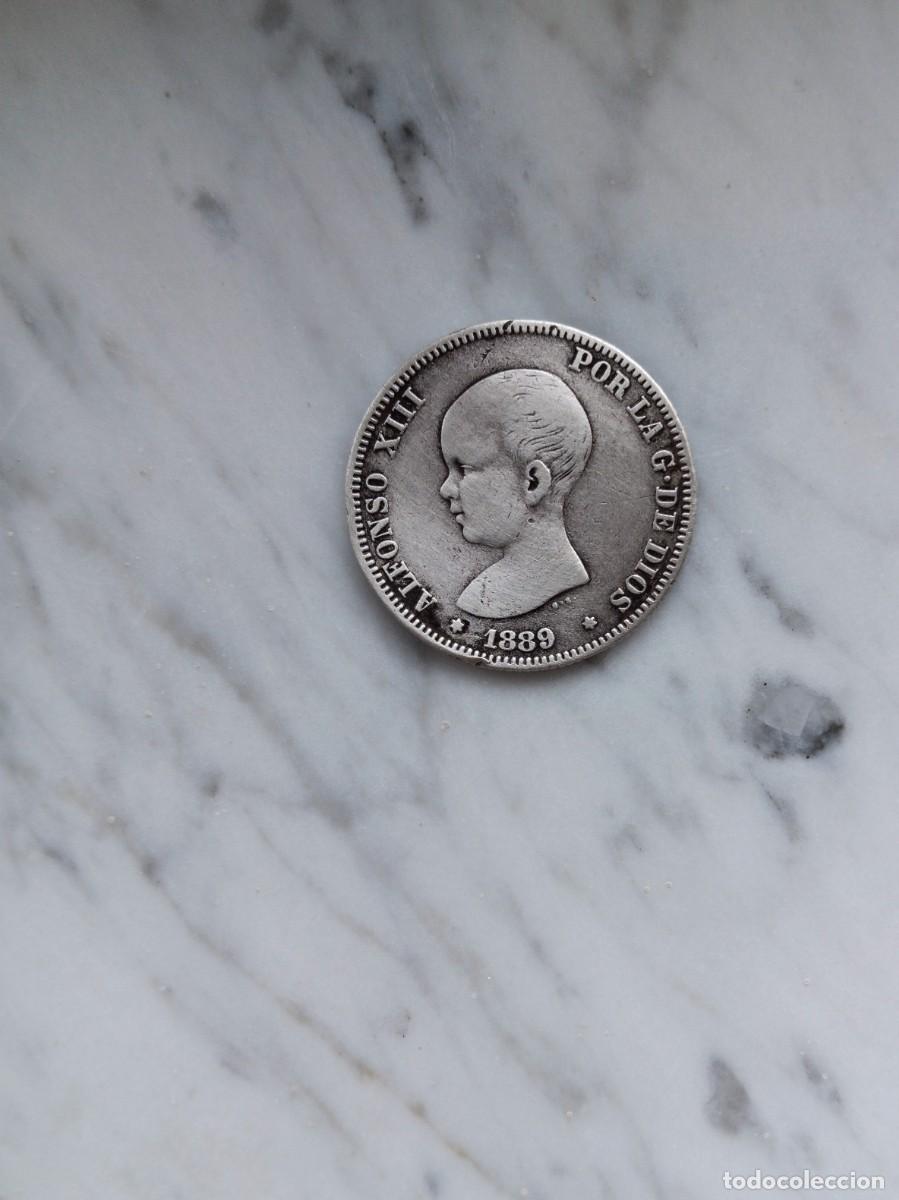 Monedas de Espa&ntilde;a: 2 pesetas de 1889 de plata MPM de Madrid. - Foto 1