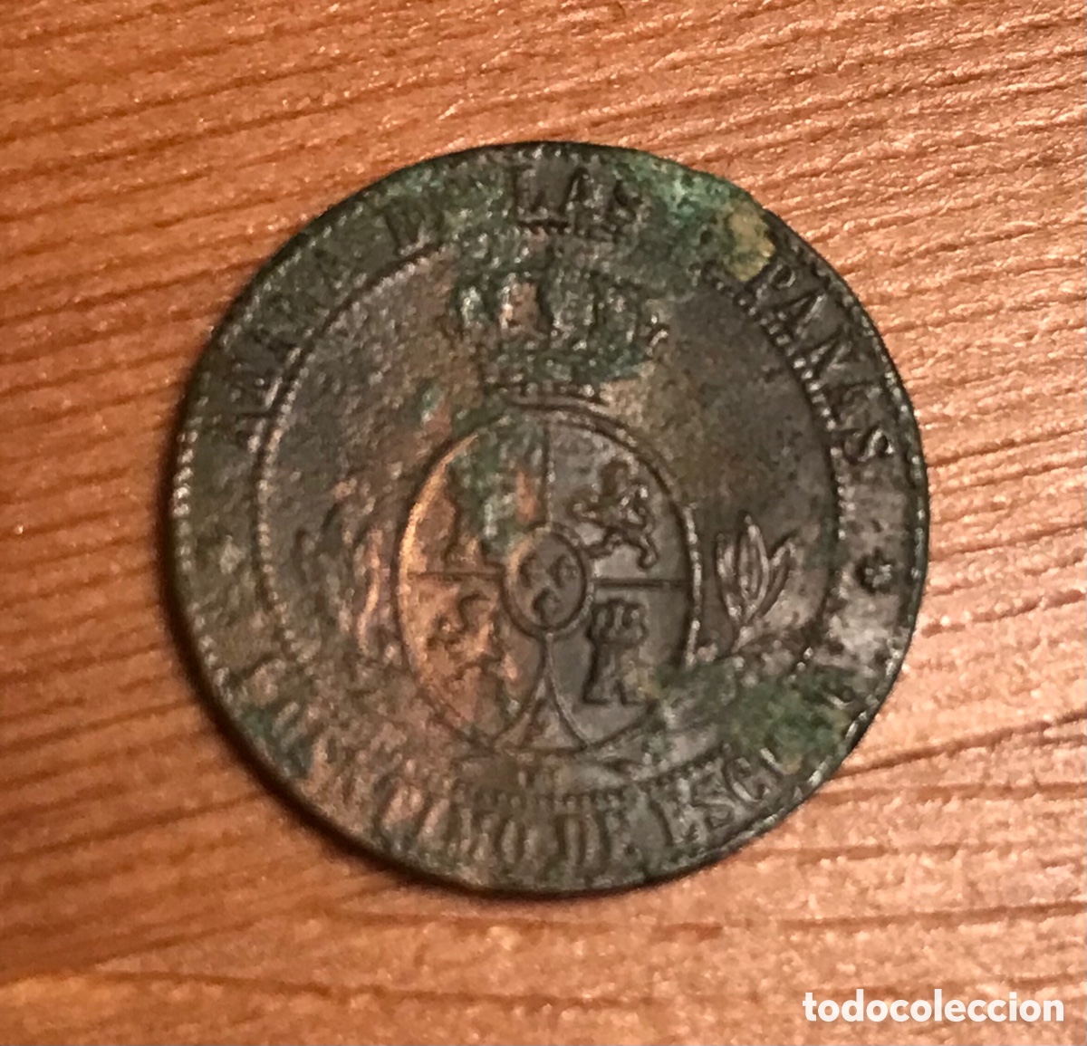 Monedas de Espa&ntilde;a: Moneda Isabel II. Un c&eacute;ntimo de escudo. 1867. - Foto 2