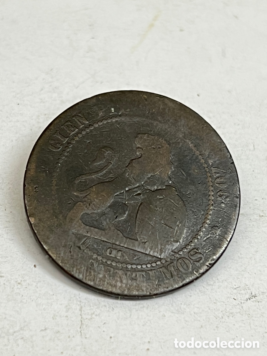 Monedas de Espa&ntilde;a: Moneda 10 c&eacute;ntimos 1870 L51 - Foto 2