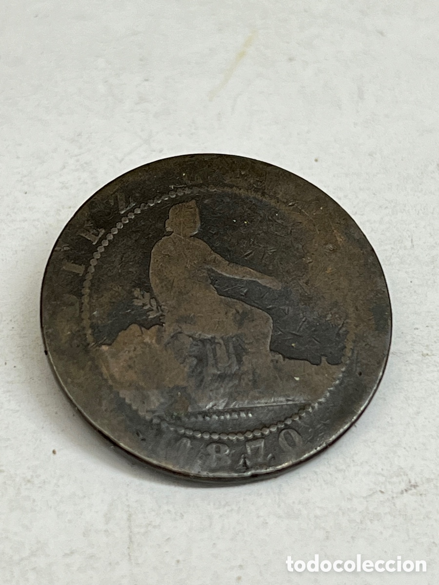 Monedas de Espa&ntilde;a: Moneda 10 c&eacute;ntimos 1870 L51 - Foto 1