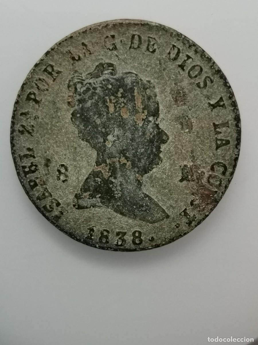 Monedas de Espa&ntilde;a: Isabel II 8 Maraved&iacute;s 1838 Segovia. - Foto 3