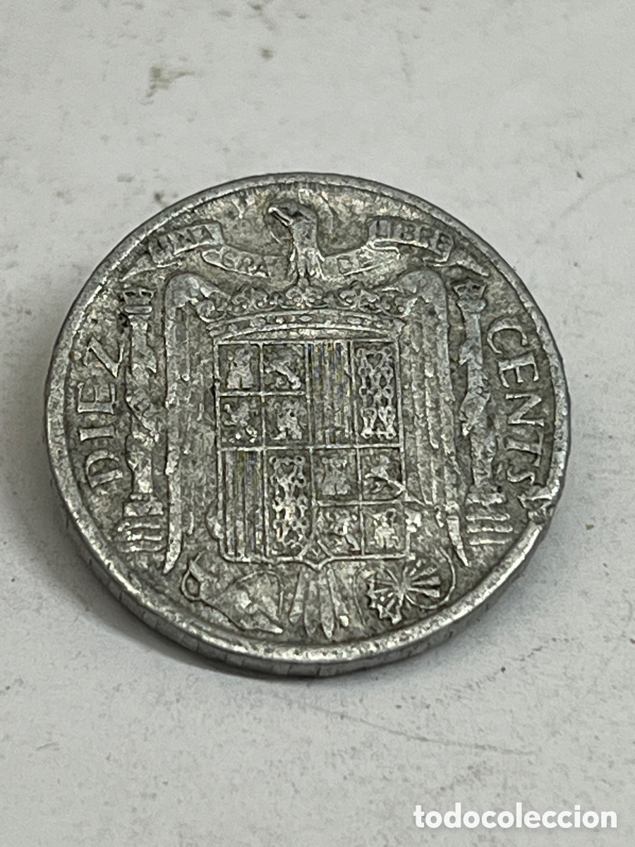 Monedas de Espa&ntilde;a: Moneda 10 c&eacute;ntimos 1953 L52 - Foto 2