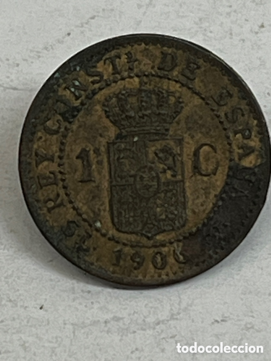 Monedas de Espa&ntilde;a: Moneda 1 c&eacute;ntimos 1906 C52 - Foto 2