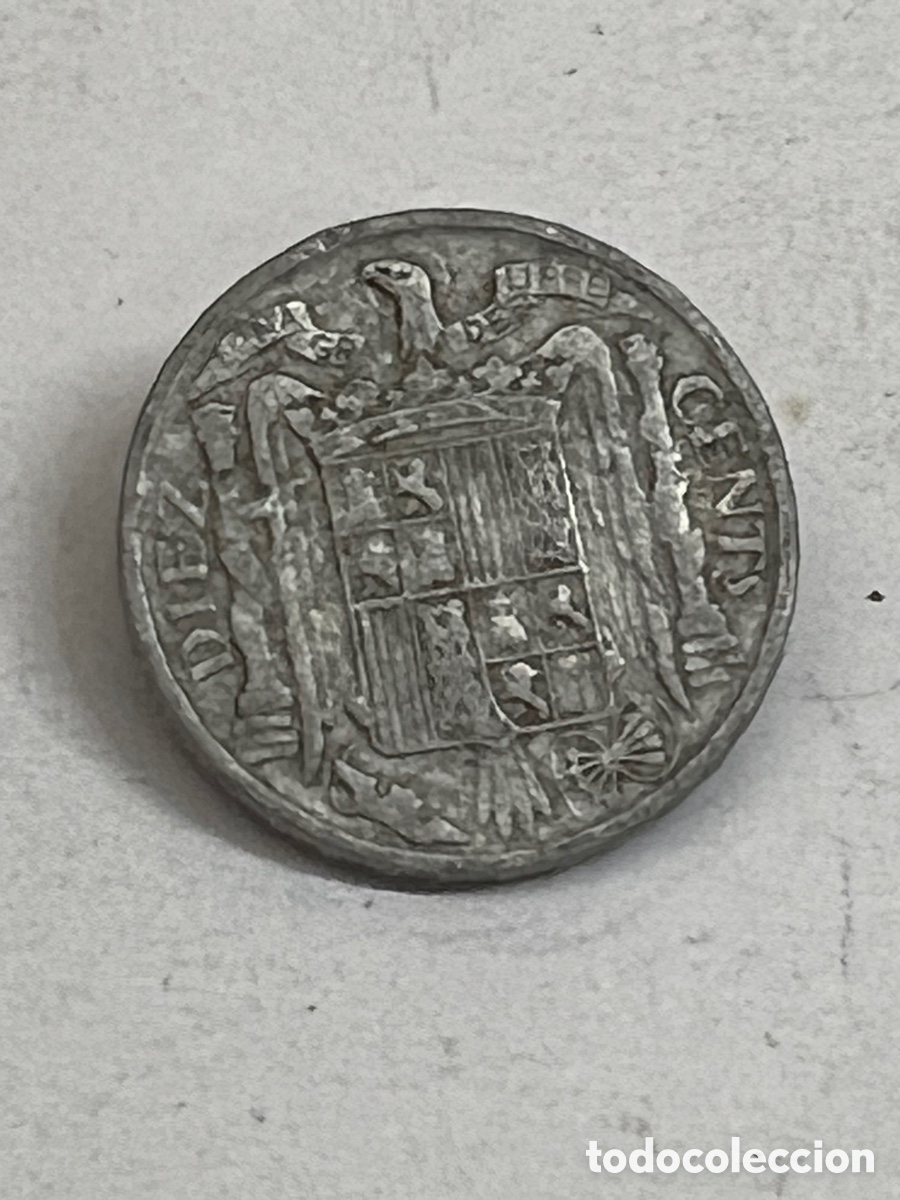 Monedas de Espa&ntilde;a: Moneda 10 c&eacute;ntimos 1941 L52 - Foto 2