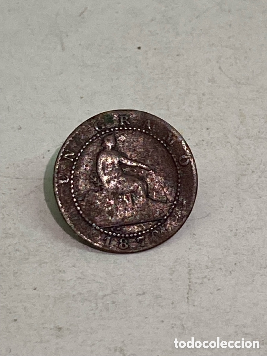 Monedas de Espa&ntilde;a: Moneda 1 c&eacute;ntimo 1870 L52 - Foto 2