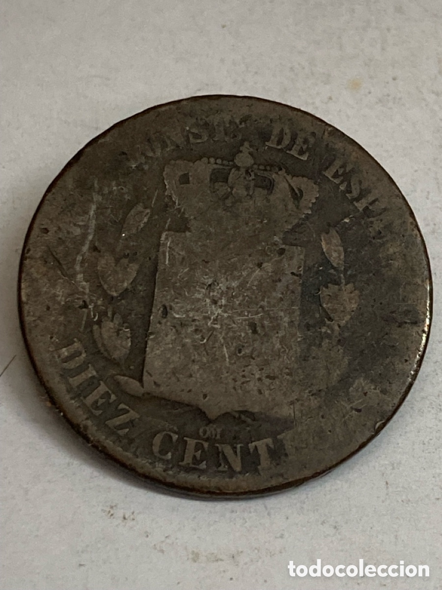Monedas de Espa&ntilde;a: Moneda diez c&eacute;ntimos 1878 L52 - Foto 2
