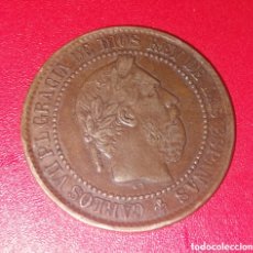 Monedas de España: MONEDA 5 CÉNTIMOS DE PESETA - CARLOS VII - 1875 - BRONCE PESO:5,07G.