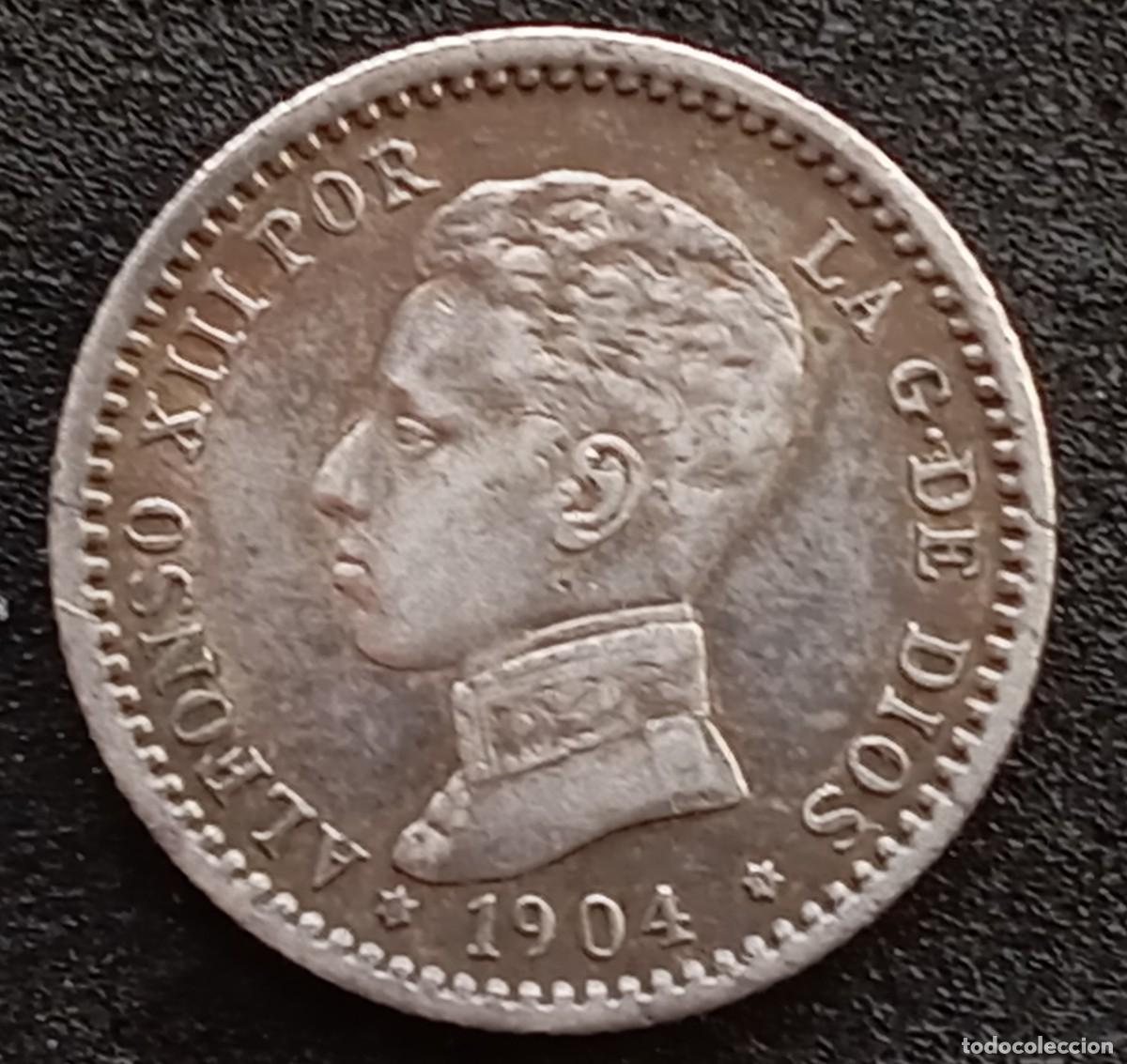 Monedas de Espa&ntilde;a: Alfonso XIII 50 c&eacute;ntimos 1904 0*4* - Foto 1