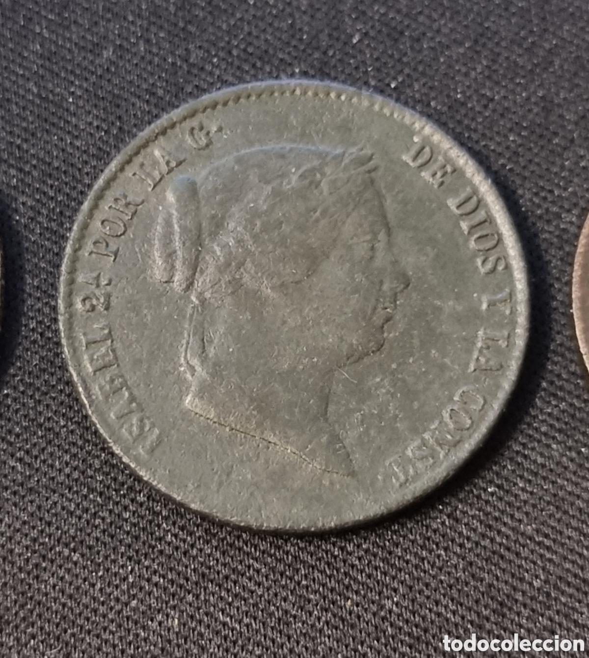 Monedas de Espa&ntilde;a: 4 MONEDAS ISABEL II COBRE - Foto 3