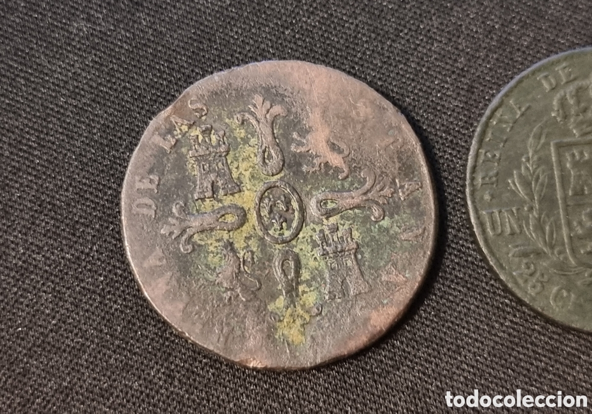 Monedas de Espa&ntilde;a: 4 MONEDAS ISABEL II COBRE - Foto 6