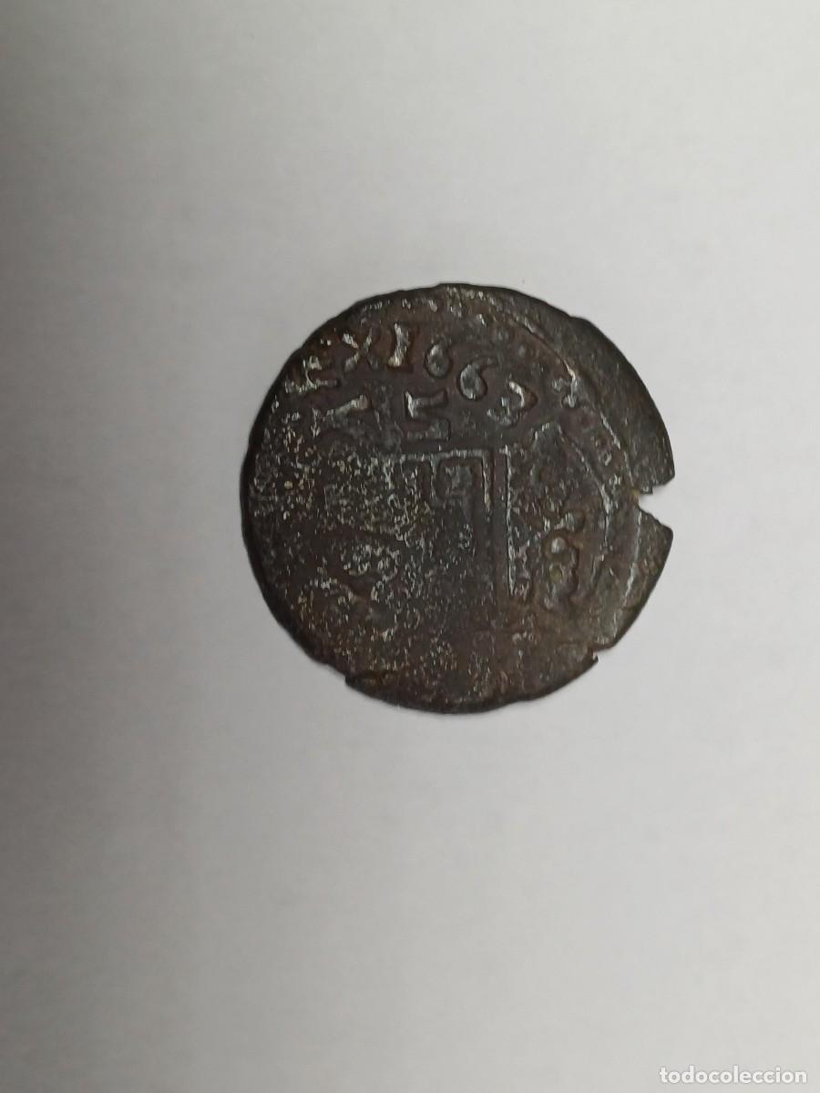 Monedas de Espa&ntilde;a: Moneda de 1663 N de 16 Maravedis de XC 1353 GRANADA en BC - Foto 7