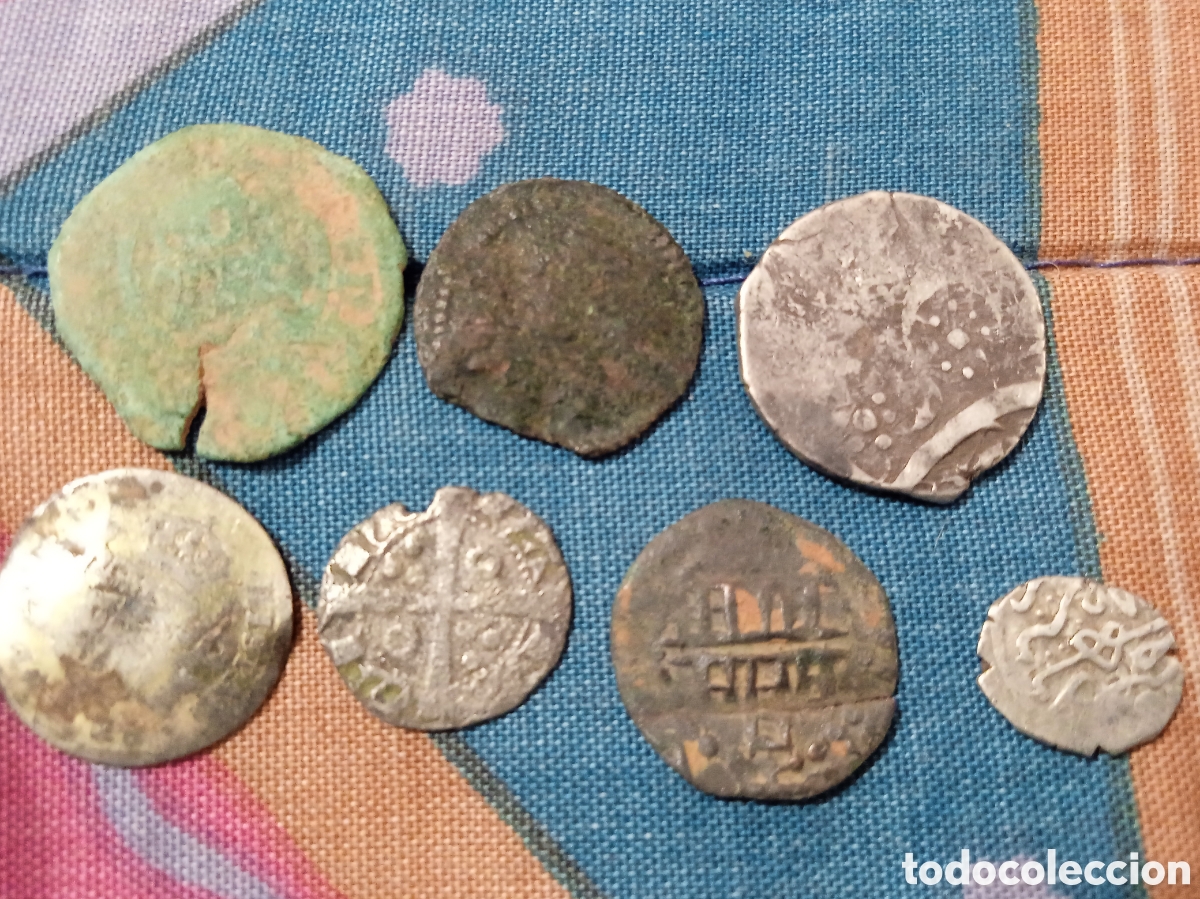 Monedas de Espa&ntilde;a: X- SIETE MONEDAS DIVERSAS A CLASIFICAR IDENTIFICAR - Foto 2