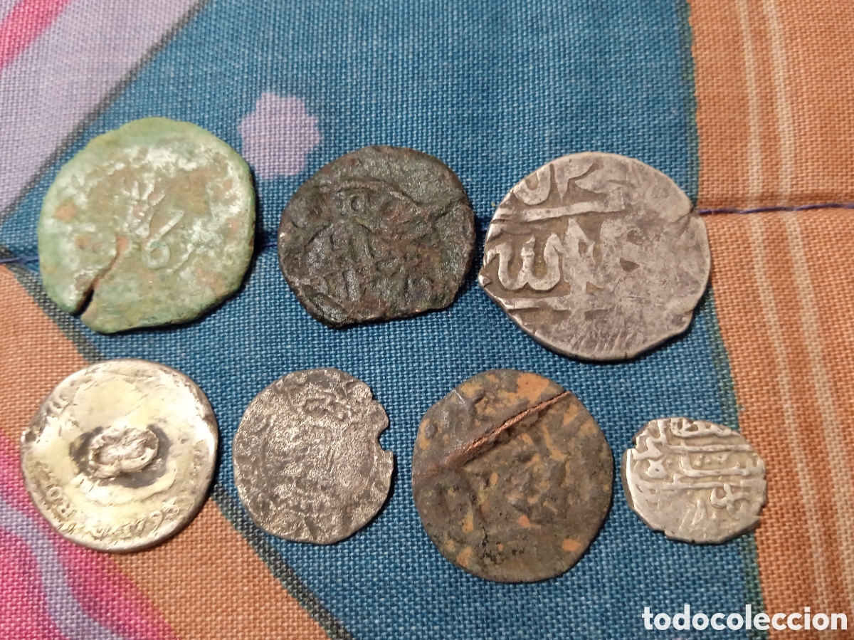 Monedas de Espa&ntilde;a: X- SIETE MONEDAS DIVERSAS A CLASIFICAR IDENTIFICAR - Foto 1