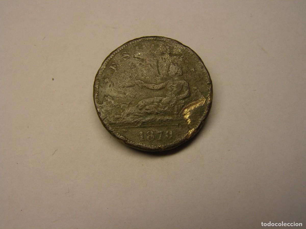 Monedas de Espa&ntilde;a: Moneda de 2 pesetas, falsa de &eacute;poca, a&ntilde;o 1870. - Foto 1
