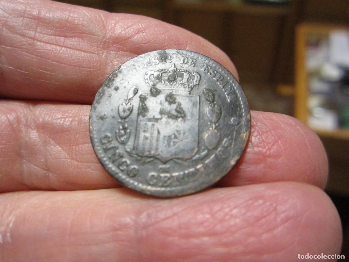 Monedas de Espa&ntilde;a: MONEDA DE 5 CENTIMOS DE ALFONSO XII DE 1878 - Foto 2