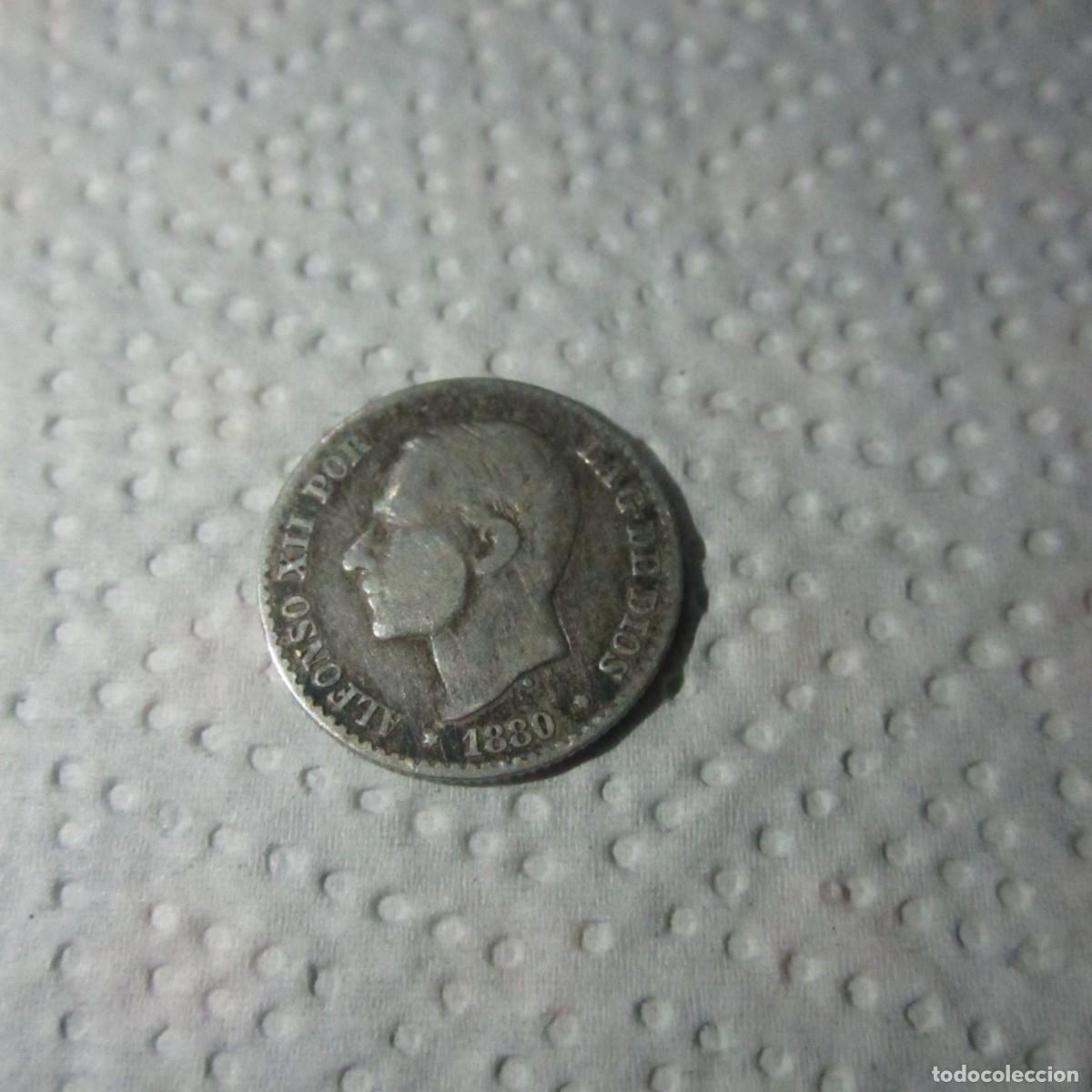 Monedas de Espa&ntilde;a: Espa&ntilde;a 50 c&eacute;ntimos 1880, PLATA - Foto 1
