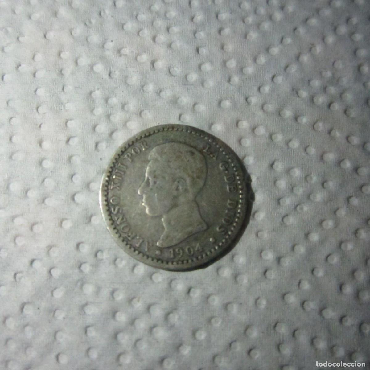 Monedas de Espa&ntilde;a: Oferta Espa&ntilde;a 50 c&eacute;ntimos 1904, PLATA - Foto 1