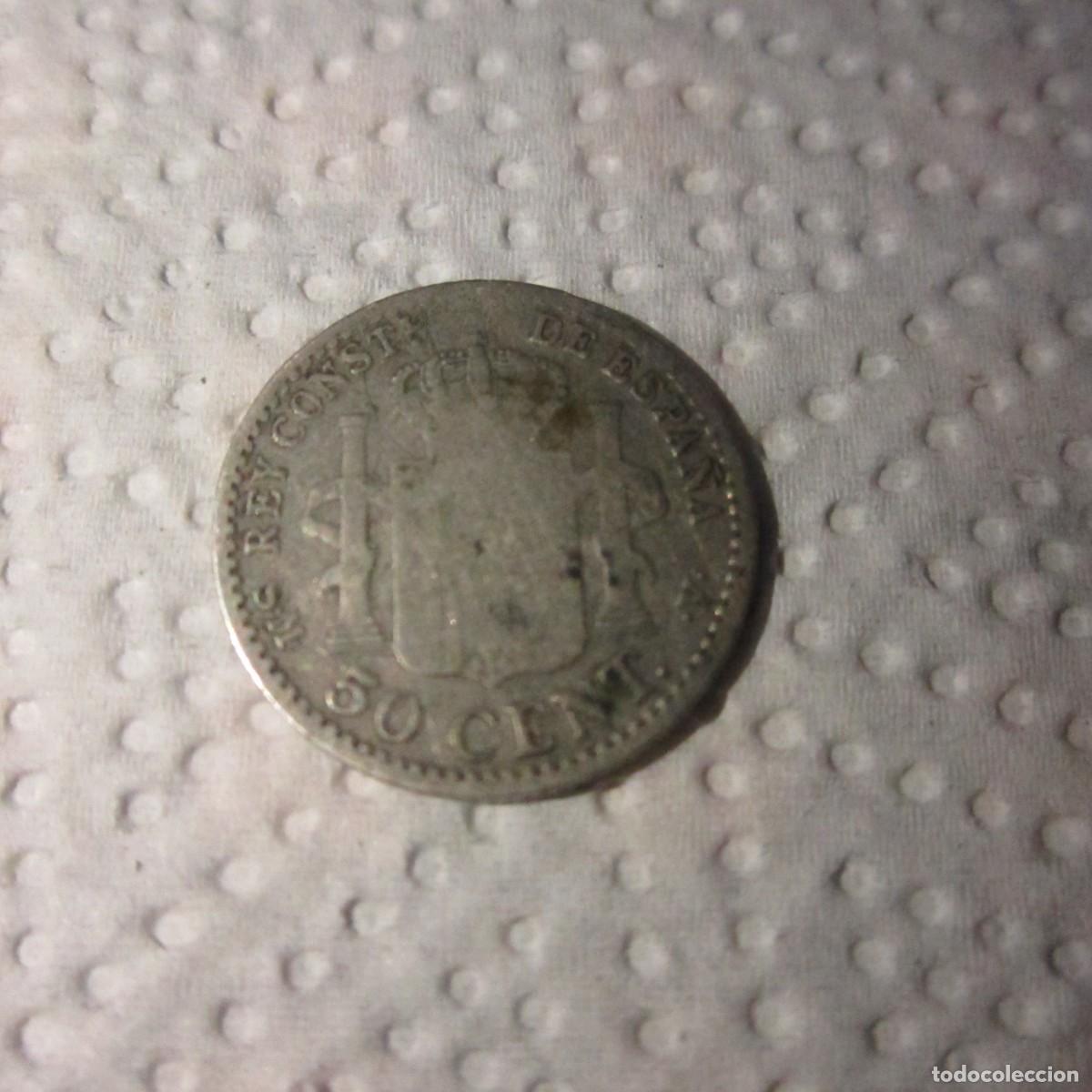 Monedas de Espa&ntilde;a: Oferta Espa&ntilde;a 50 c&eacute;ntimos 1904, PLATA - Foto 2