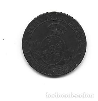 Monedas de Espa&ntilde;a: ISABEL II-1 CENTIMO DE ESCUDO-1868-SEVILLA - Foto 2