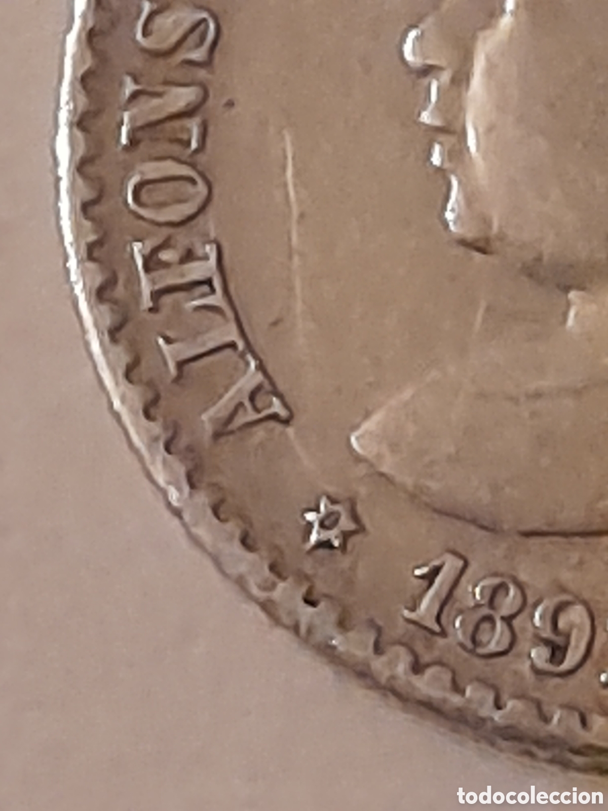 Monedas de Espa&ntilde;a: Moneda de plata de 50 c&eacute;ntimos de 1892 - Foto 4