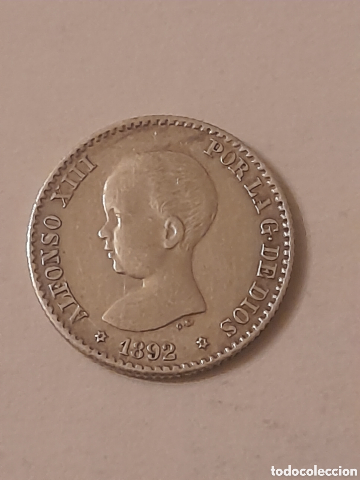 Monedas de Espa&ntilde;a: Moneda de plata de 50 c&eacute;ntimos de 1892 - Foto 1