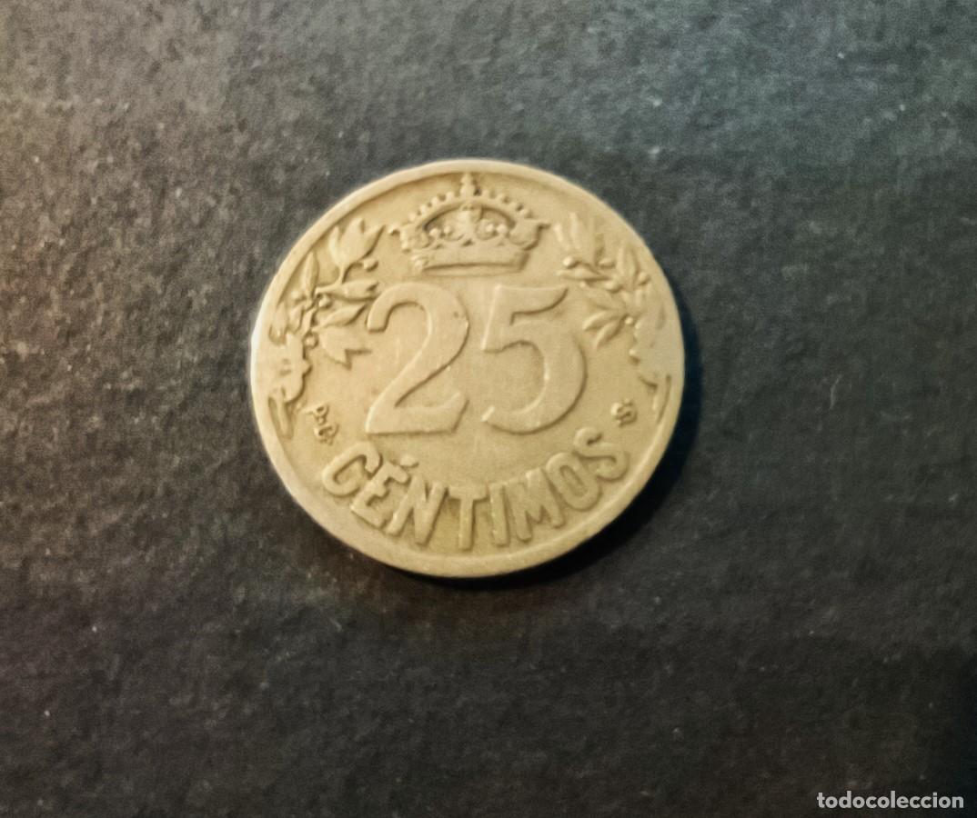 Monedas de Espa&ntilde;a: Moneda Espa&ntilde;a 25 c&eacute;ntimos 1925. - Foto 2