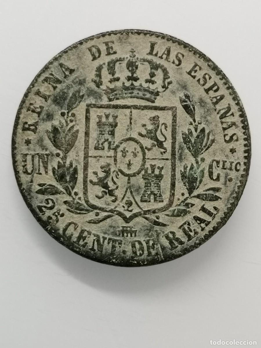 Monedas de Espa&ntilde;a: Isabel II 25 C&eacute;ntimos de Real 1862 Segovia. - Foto 6