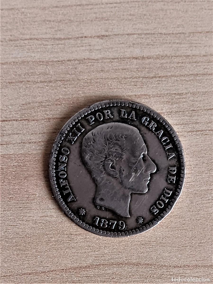 Monedas de Espa&ntilde;a: 5 centimos 1879 Barcelona.Alfonso XII - Foto 1