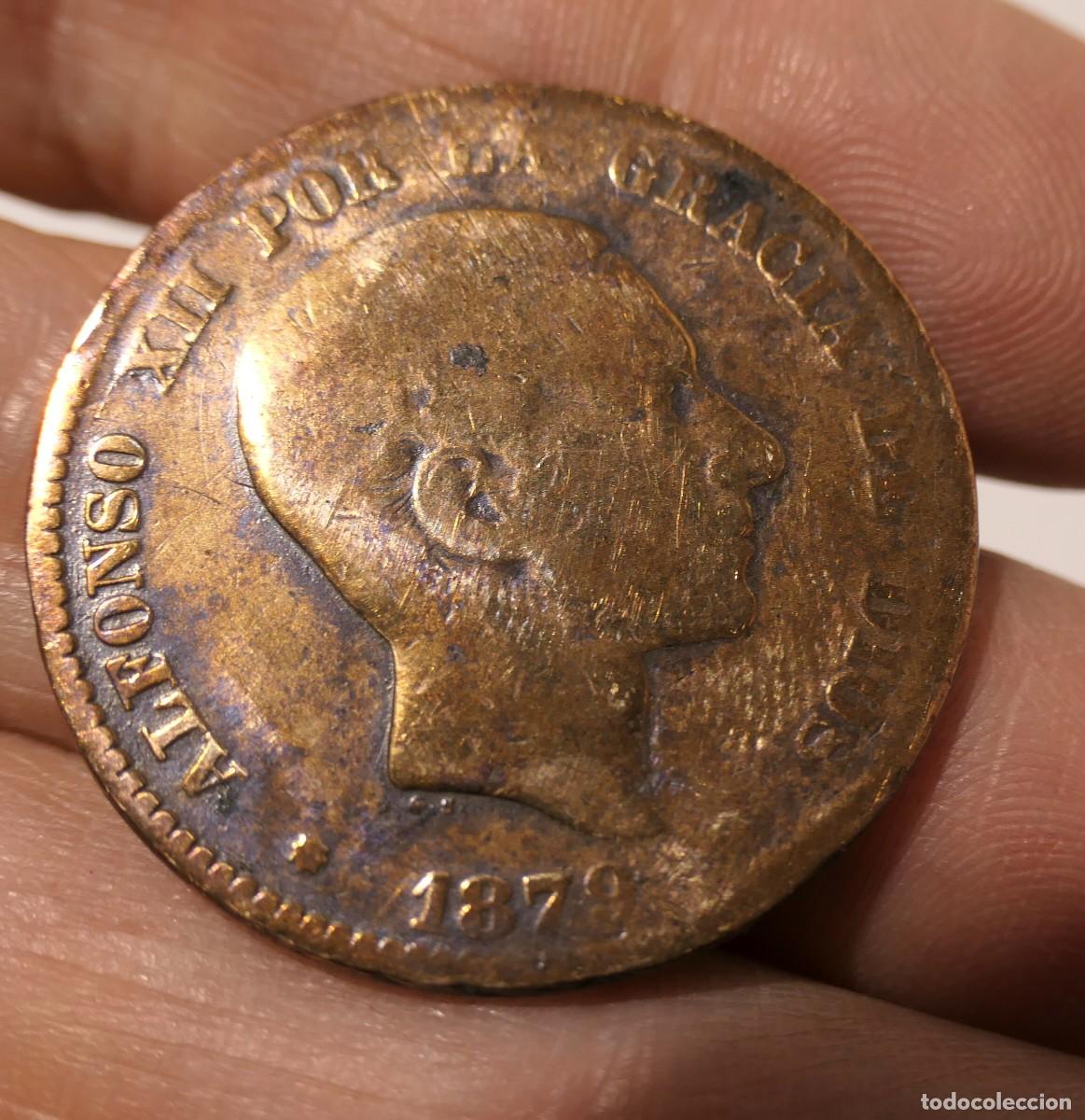 Monedas de Espa&ntilde;a: Moneda de 10 centimos ALFONSO XII de 1879 - Foto 3