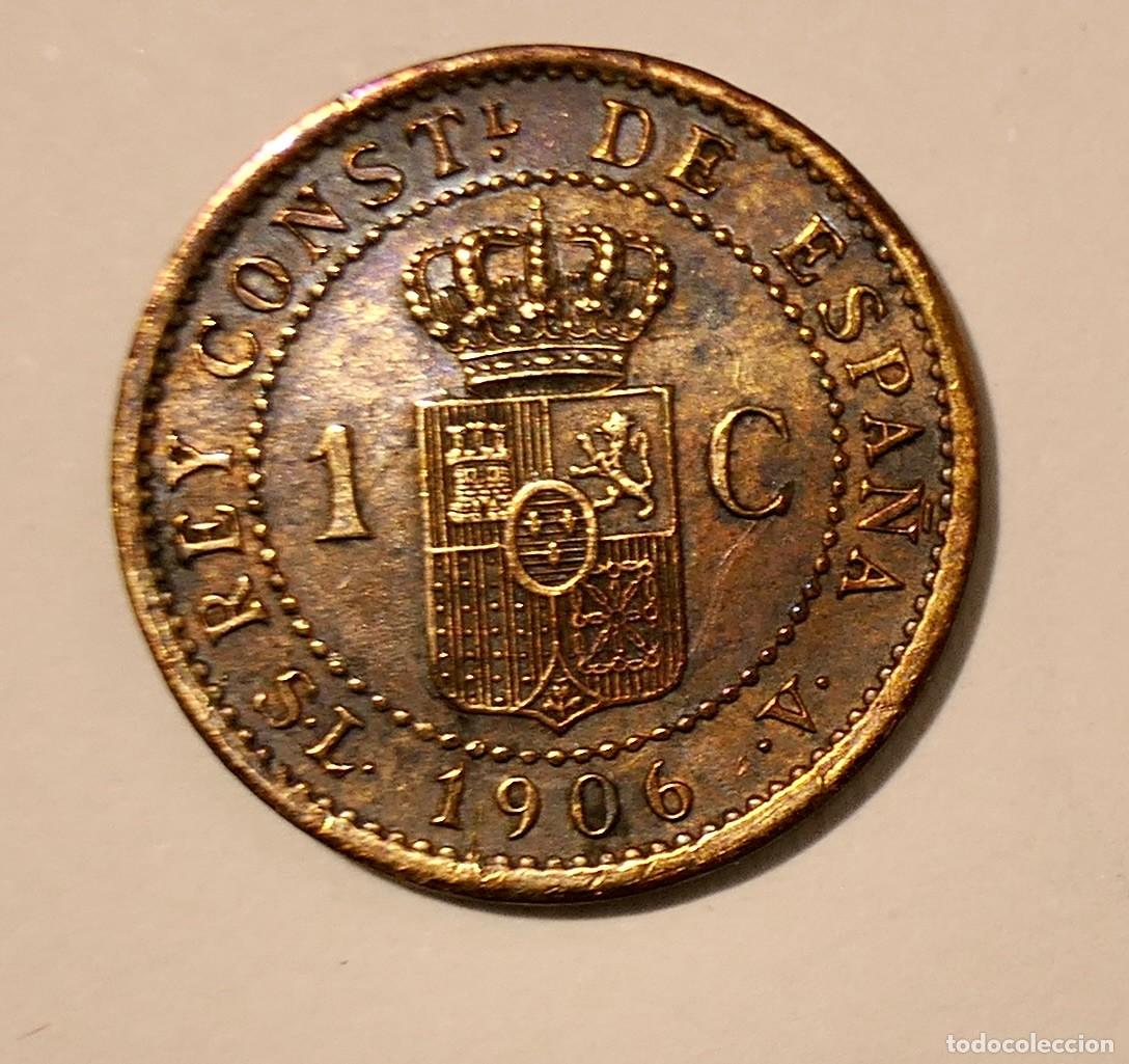Monedas de Espa&ntilde;a: MONEDA ALFONSO XIII, 1 CENTIMOS - 1906 - *6 - Foto 2