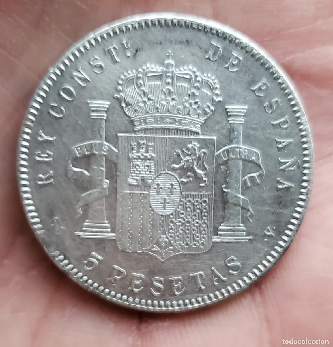 Monedas de Espa&ntilde;a: 1898 Alfonso Xlll 5 pesetas ebc+ - Foto 1