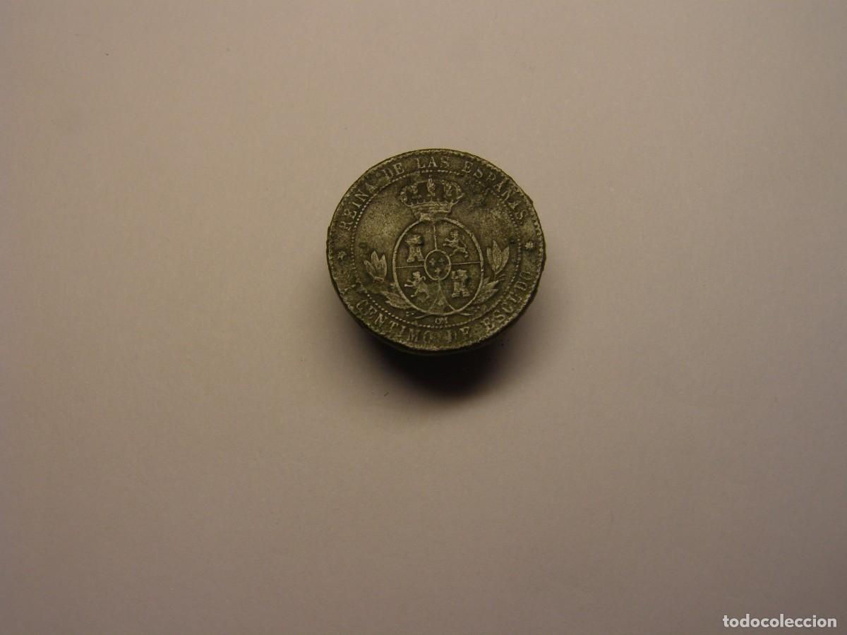 Monedas de Espa&ntilde;a: Moneda 1 c&eacute;ntimo de escudo, Isabel II, a&ntilde;o 1868. - Foto 2
