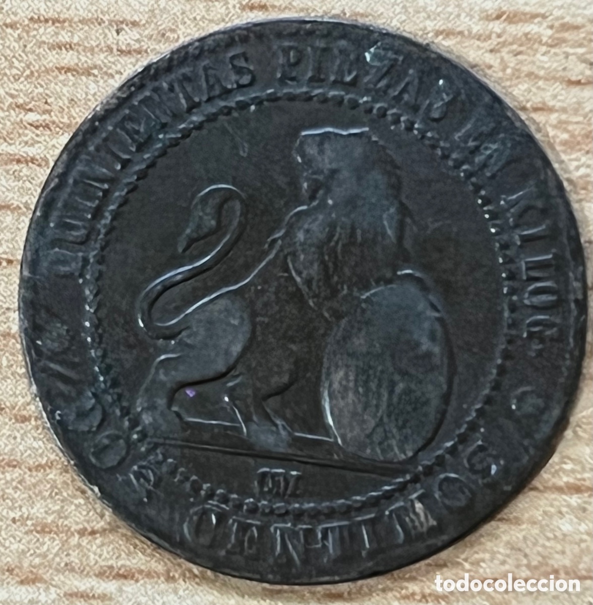 Monedas de Espa&ntilde;a: 2 C&Eacute;NTIMOS - GOBIERNO PROVISIONAL - 1870 - COBRE - Foto 2